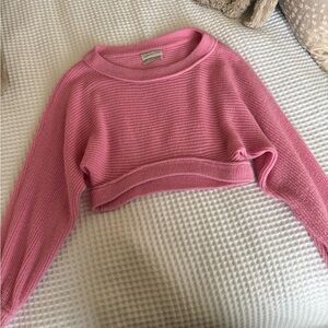 Urban Outfitters Bubblegum Pink Cropped Sweater